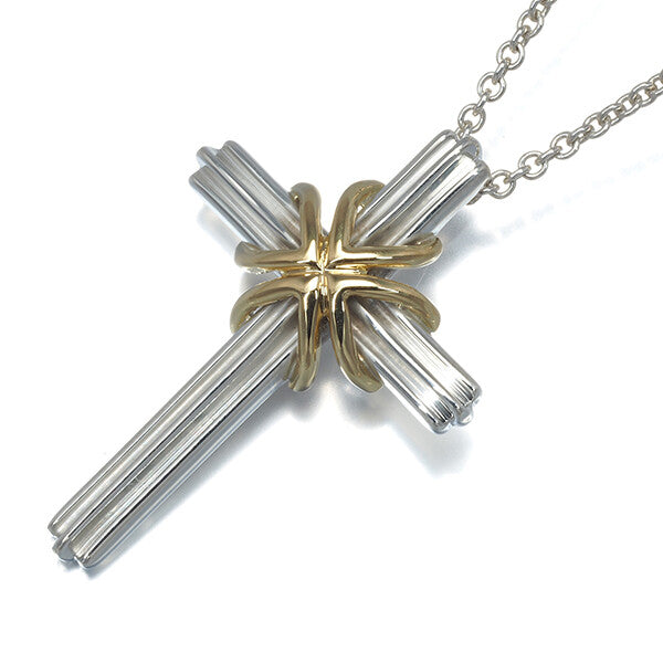 Tiffany&Co. Necklace Signature Cross 925 Sterling