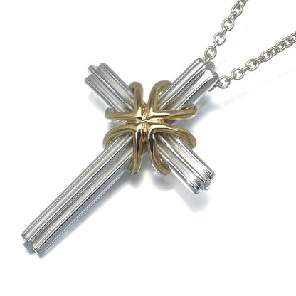 Tiffany&Co. Necklace Signature Cross 925 Sterling