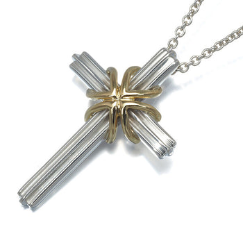 Tiffany&Co. Necklace Signature Cross 925 Sterling