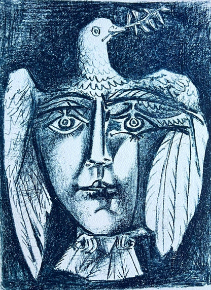 Pablo Picasso Lithograph Coa Signed In Pen Numbered By Hand Stamped Crayon