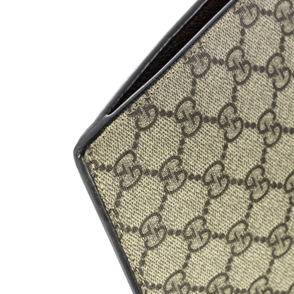 Gucci Neo Vintage Wristlet Pouch Gg Coated Canvas