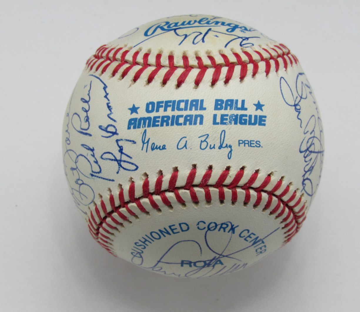 Cleveland Indians Team Signed By 21 Oal Baseball Grant Torborg Barker 191896