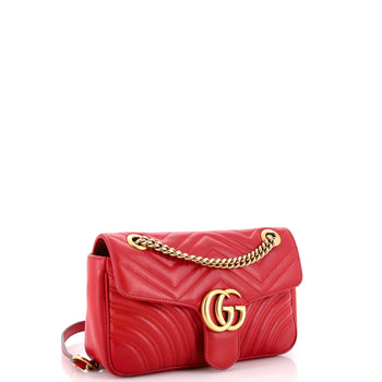 Gucci Gg Marmont Flap Bag Matelasse Leather Medium