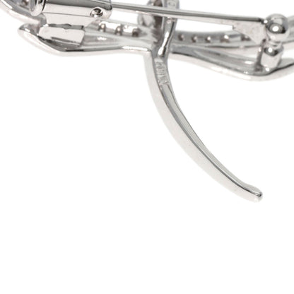 0.3Ct Diamond Dragonfly Motif Brooch K18 White