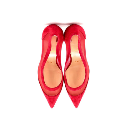 Christian Louboutin Women'S Galativi Pumps Suede And Mesh 85