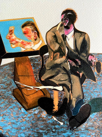 Francis Bacon Lithograph "Portrait Of George Dyer In The Mirror" Coa Met Museum