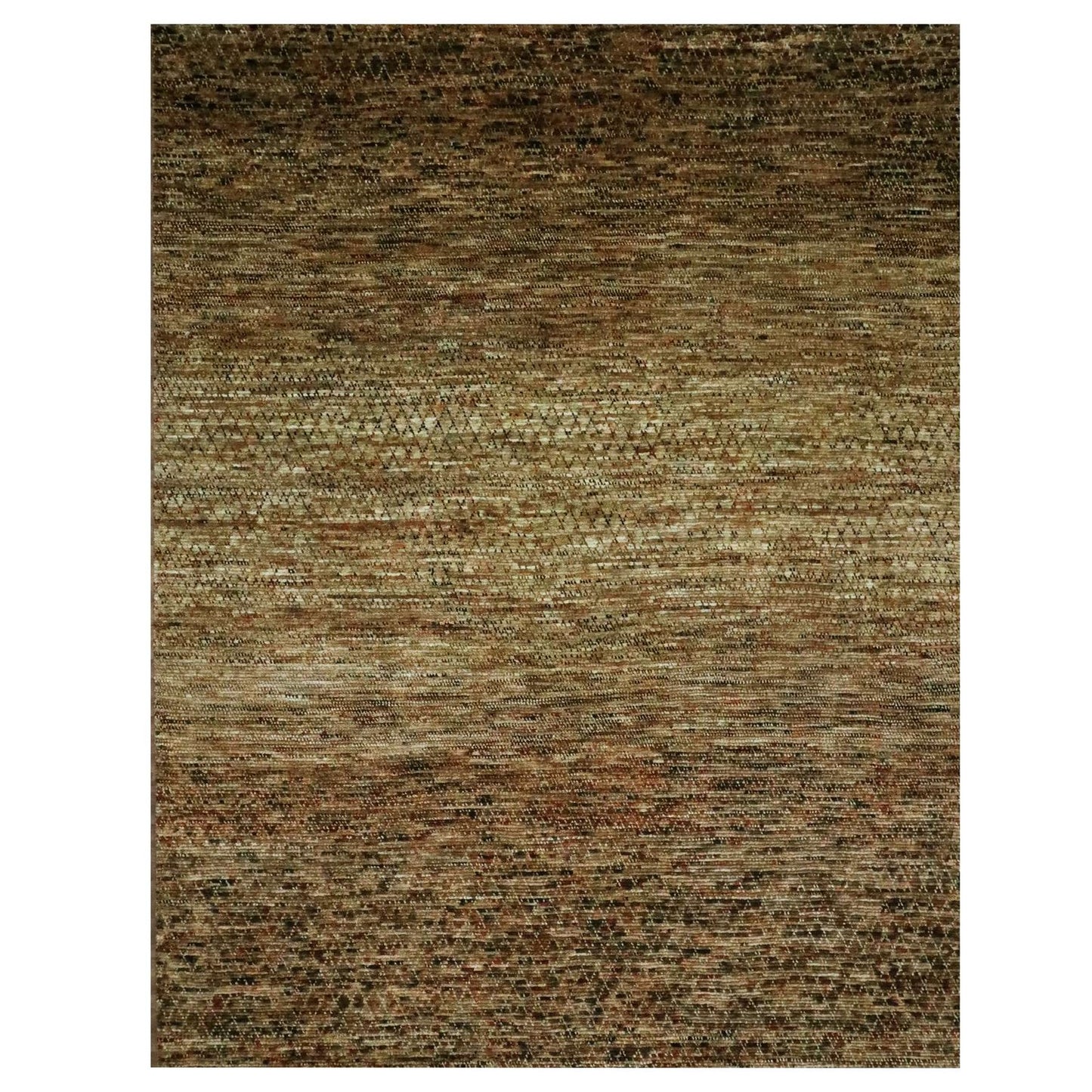 9'4"X12'1" Honey Brown Hand Knotted Rug Organic Wool Grass Design Oriental