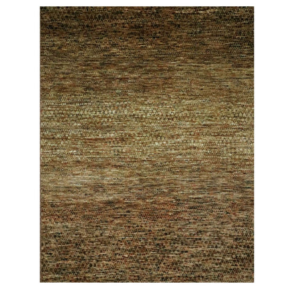 9'4"X12'1" Honey Brown Hand Knotted Rug Organic Wool Grass Design Oriental
