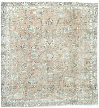 Distressed Vintage Oriental Rug Floral Style