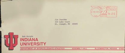 Bobby Knight Autographed Indiana University Letter (Jsa)