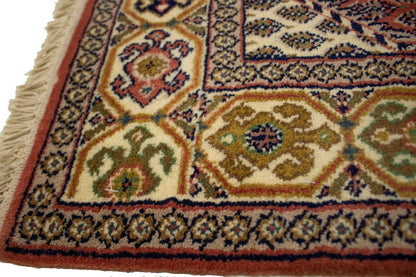 Handmade Indo-Botemir Oriental Rug Paisley Floral