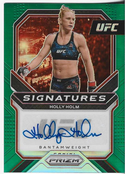 Holly Holm 2021 Green Prizm Autographed Card