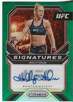 Holly Holm 2021 Green Prizm Autographed Card