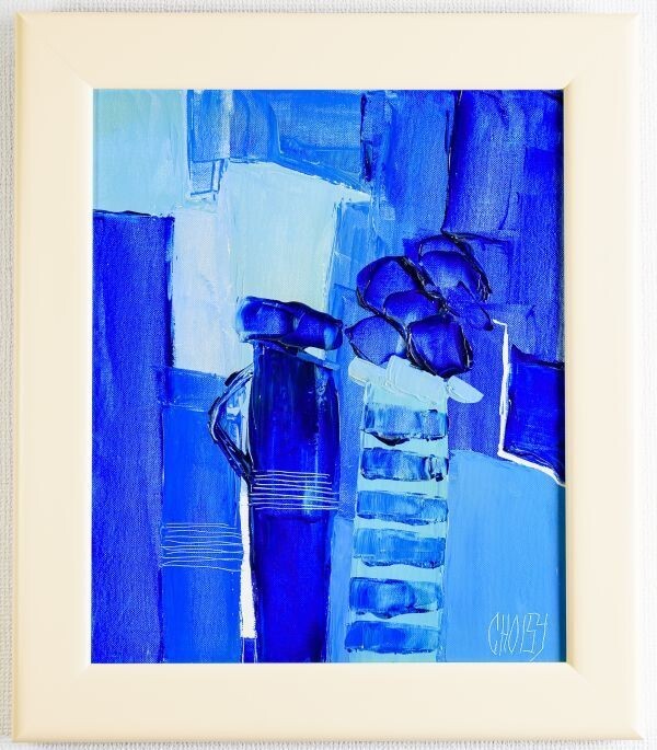 Christian Choisy Original Painting Oil On Canvas Signed Framed Still Life Flower