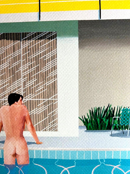 David Hockney - Lithograph Coa Original Signed Numbered By Hand Limited