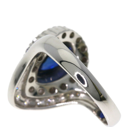 1.301ct Sapphire Diamond Ring Platinum PT900  8.7g