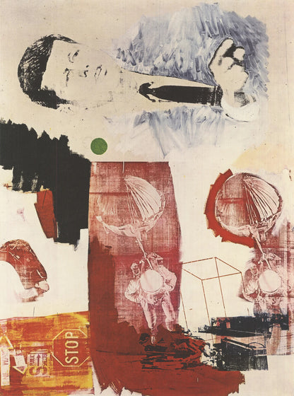 RAUSCHENBERG Quote 19.75" x 15.75" Offset Lithograph 1990 Pop Art