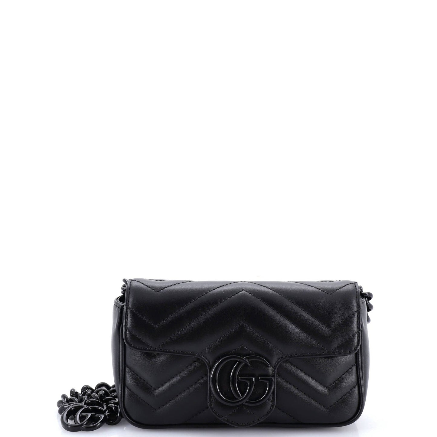 Gucci Gg Marmont Flap Belt Bag Matelasse Leather