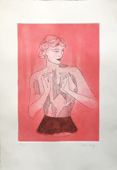Man Ray Etching Coa Hand Signed Limited Edition