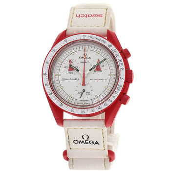 Swatch Omega Moonswatch Mission To Mars Watches So33R100 Ceramic/Nylon Mens