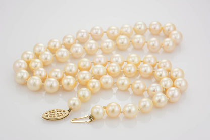 Cultured Saltwater 9Mm Pearl Strand Necklace With