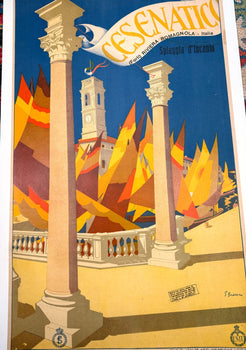 Italian Travel Poster Cesenatico By Guerrini 1927 Original Riviera Adriatica