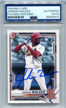 Jordan Walker 2022 Bowman #Bd-187 Auto Authentic