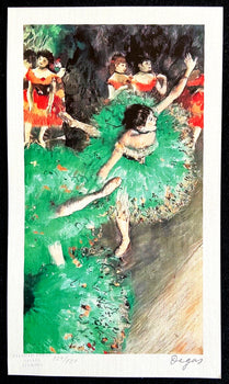 Edgar Degas Lithograph Coa Signed Numbered 180