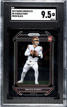 Brock Purdy 2022 Panini Prizm Black Rookie Card #Pb8 Sgc 9.5