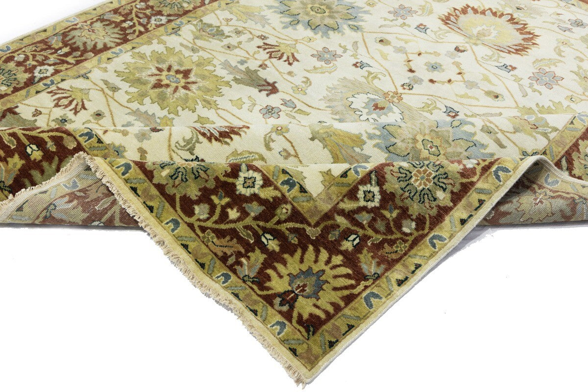 Hand-Knotted Vintage Style Floral Peshawar Osh