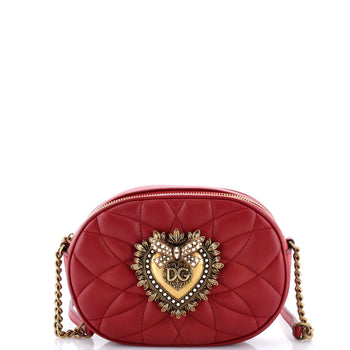 Dolce & Gabbana Devotion Camera Bag Quilted Leather Small