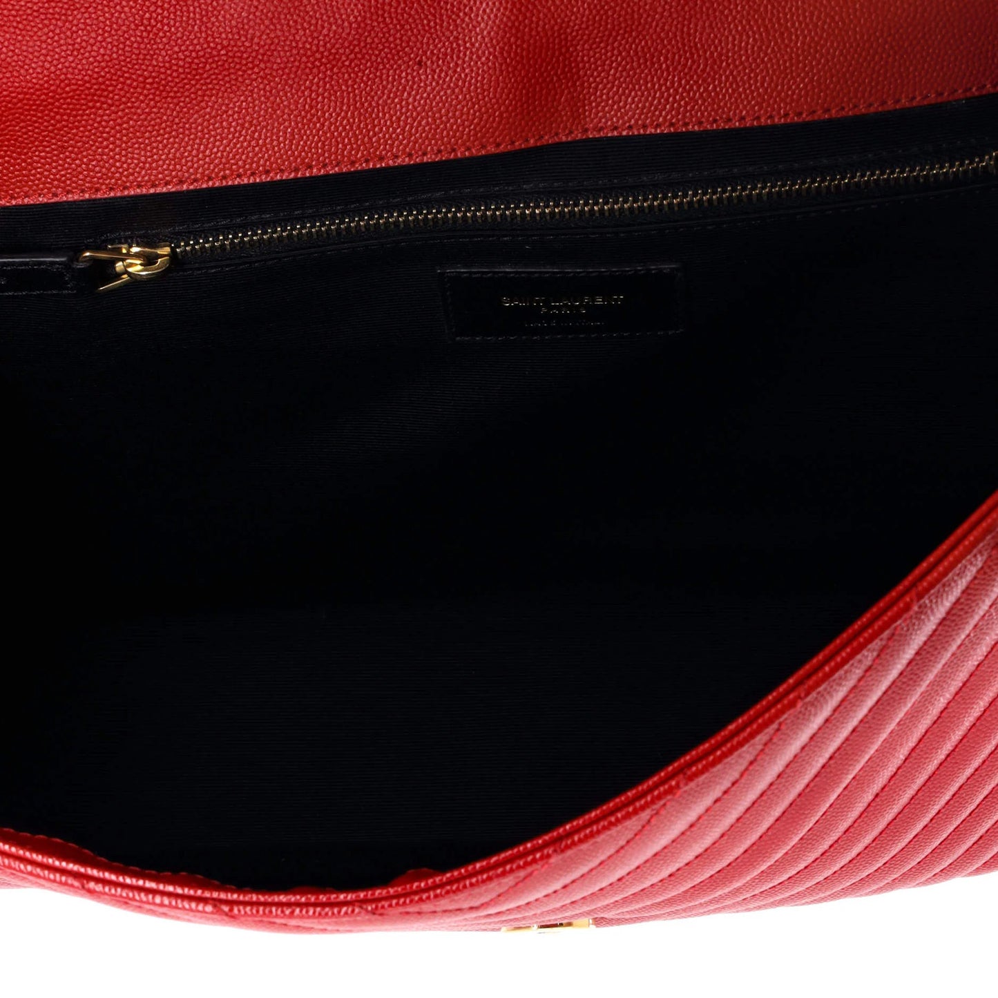 Saint Laurent Classic Monogram Envelope Satchel Matelasse Chevron Leather Large