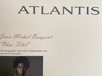 Jean Michel Basquiat Lithograph Coa Signed Numbered In Pencil
