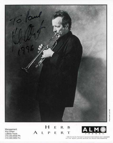 Herb Alpert Autographed 8X10 Photo