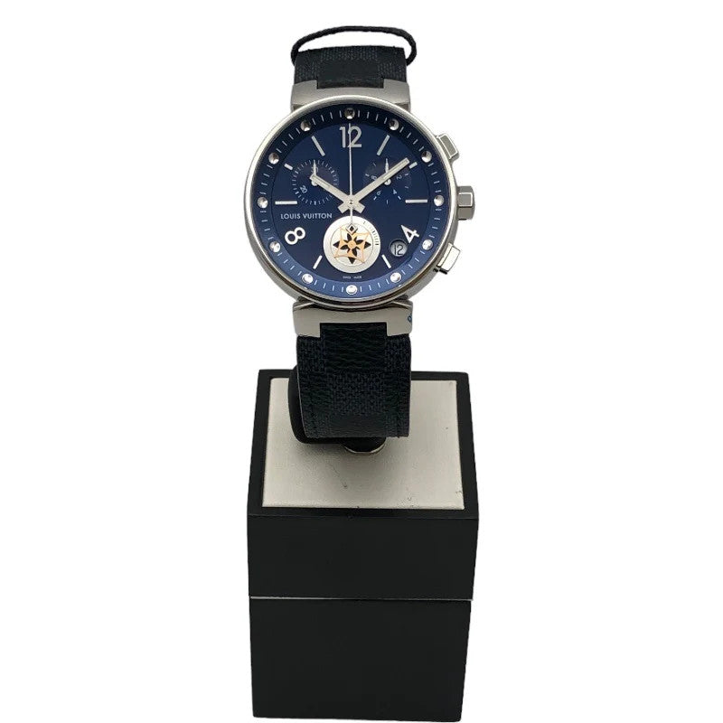 Louis Vuitton Tambour Moon Star Chronograph Qa034 Navy