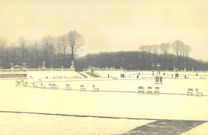 Harold Altman Park Scene " Lithograph Contemporary