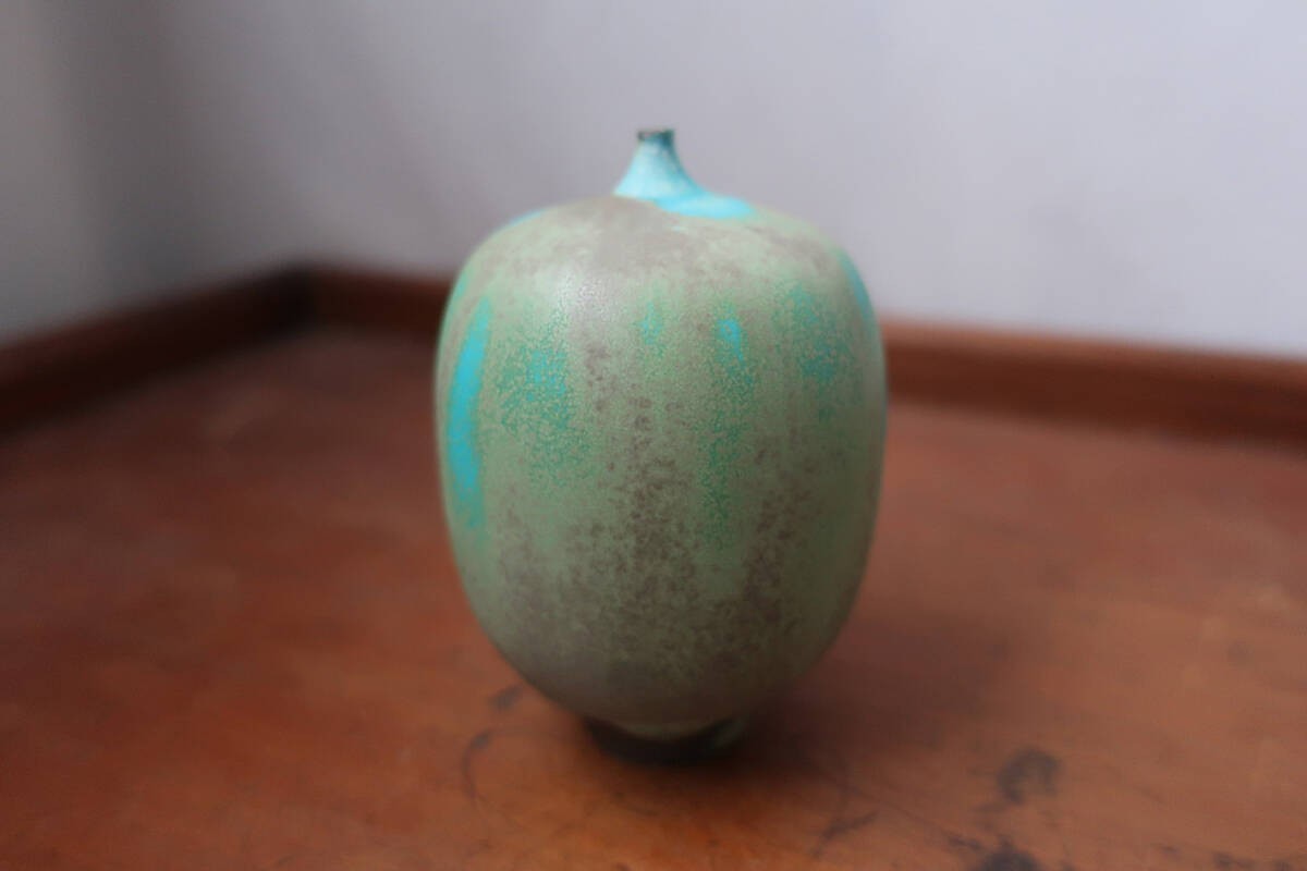 ROSE CABAT Feelie Turquoise Blue x Brown Vase (Ceramic) Rose Cabat Object