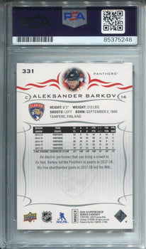 Aleksander Barkov Autographed Upper Deck Card Psa Auto Grade 10