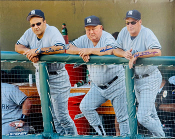 Joe Torre Don Zimmer & Mel Stottlemyre Signed 16X20 Photo (Steiner)