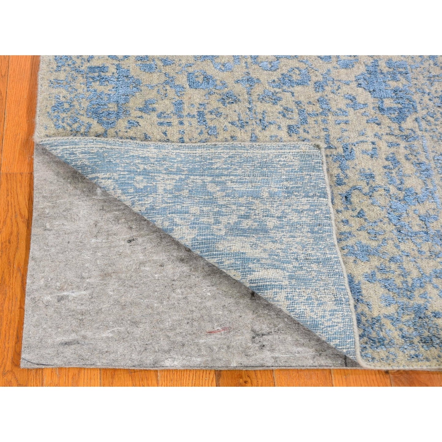 2'5"X6'1" Fine Broken Cypress Tree Design Wool And Art Silk Runner Rug