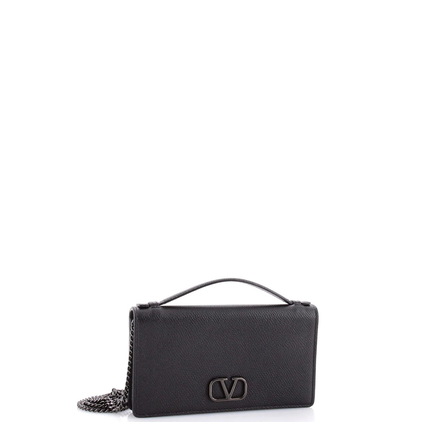 Valentino Garavani Vlogo Signature Wallet On Chain Leather