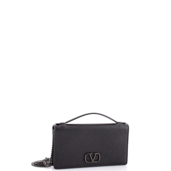 Valentino Garavani Vlogo Signature Wallet On Chain Leather