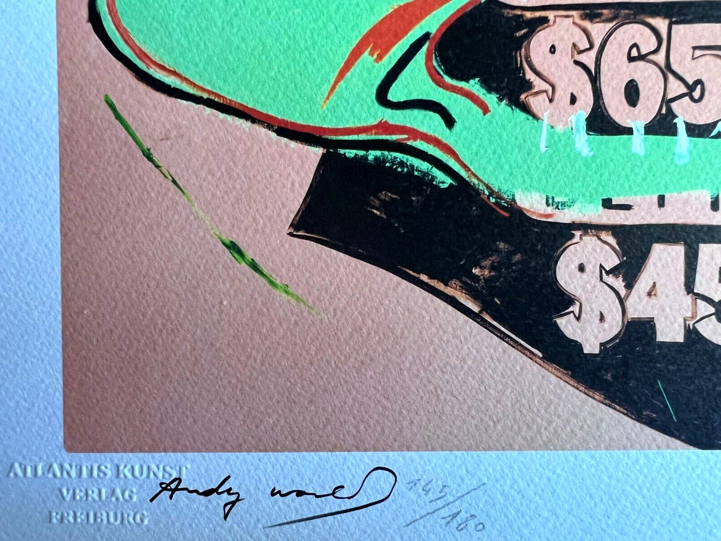 Andy Warhol And Jean-Michel Basquiat Lithograph Signed Numbered Coa
