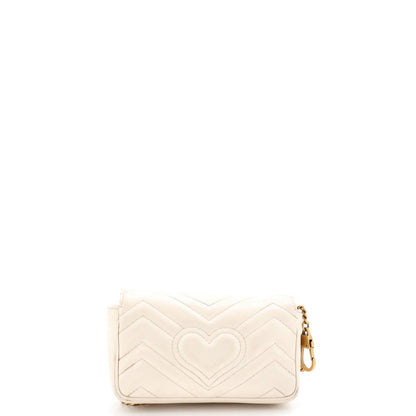 Gucci Gg Marmont Flap Bag Matelasse Leather Super Mini