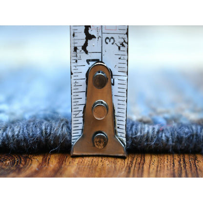 3'1"X5' Black Afghan Kashkuli Gabbeh Hand Knotted Pure Wool Oriental Rug