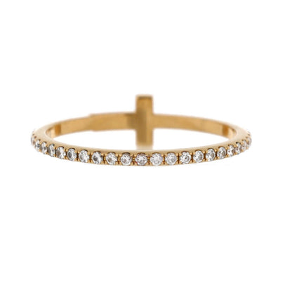 Tiffany & Co. T Wire Band Ring 18K Yellow Gold With Pave Diamonds