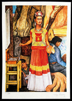 Diego Rivera Lithograph Coa Numbered A Hand
