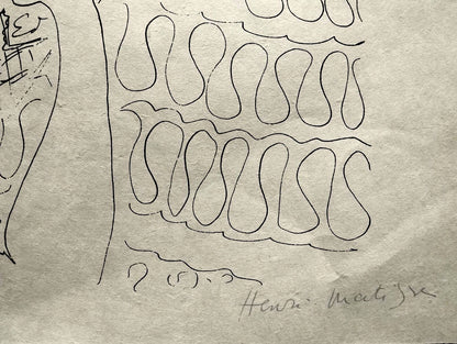 Henri Matisse Lithograph Coa Contract Signed By Hand Numbered In Pencil Crayon