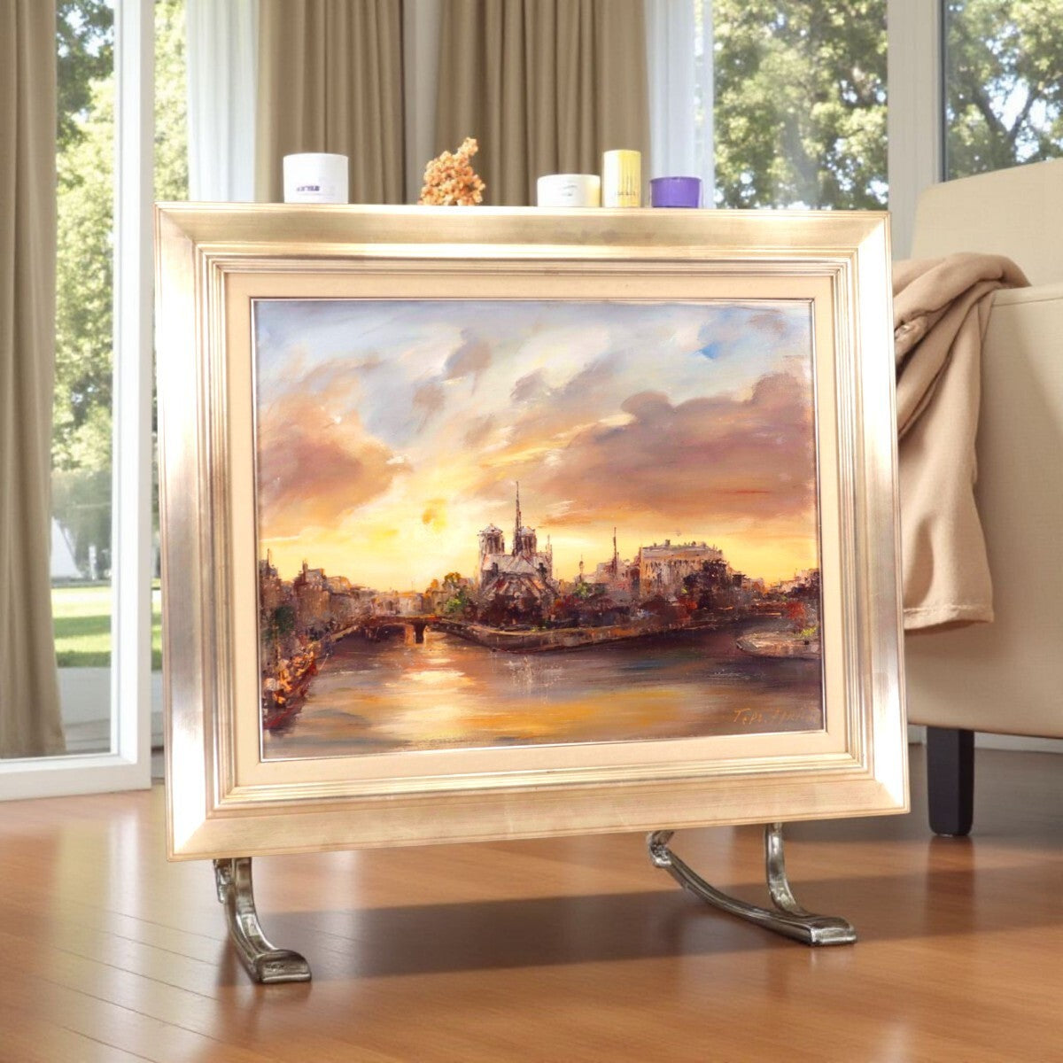 Tepo "Notre Dame De Paris" Original Oil Painting On Canvas P15 6550Cm Signed