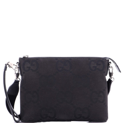 Gucci Zip Messenger Bag Jumbo Gg Canvas